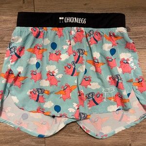 Chicknlegs Men's Medium Piggies 4" Half Split Shorts